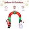8ft Inflatable Arch Christmas Santa Claus Snowman Archway Outdoor Indoor Holiday
